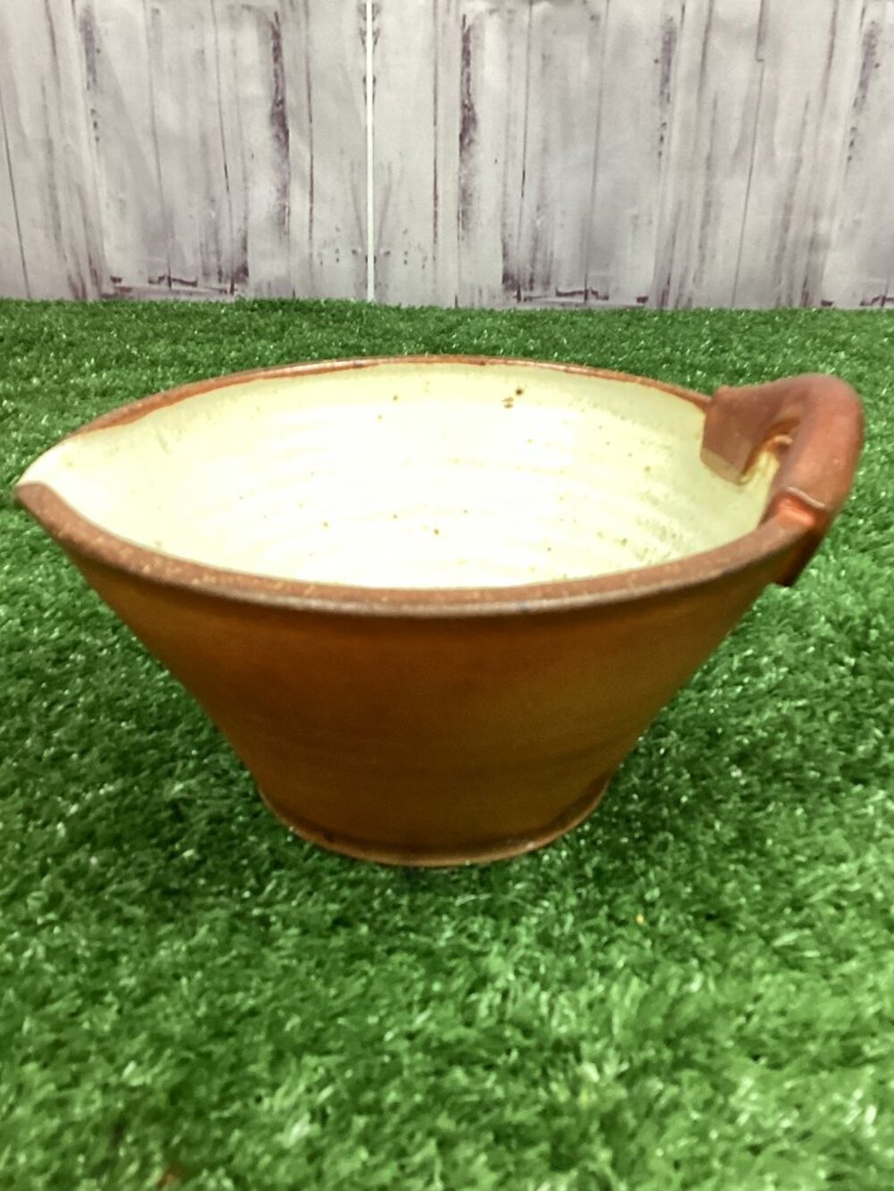 Handmade Ceramic Mixing Bowl with Spout